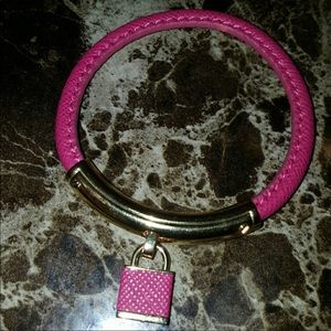 Michael Kors Gold-Tone Padlock Bangle Bracelet